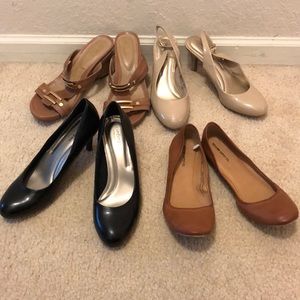 All these,worn once, ladies shoes